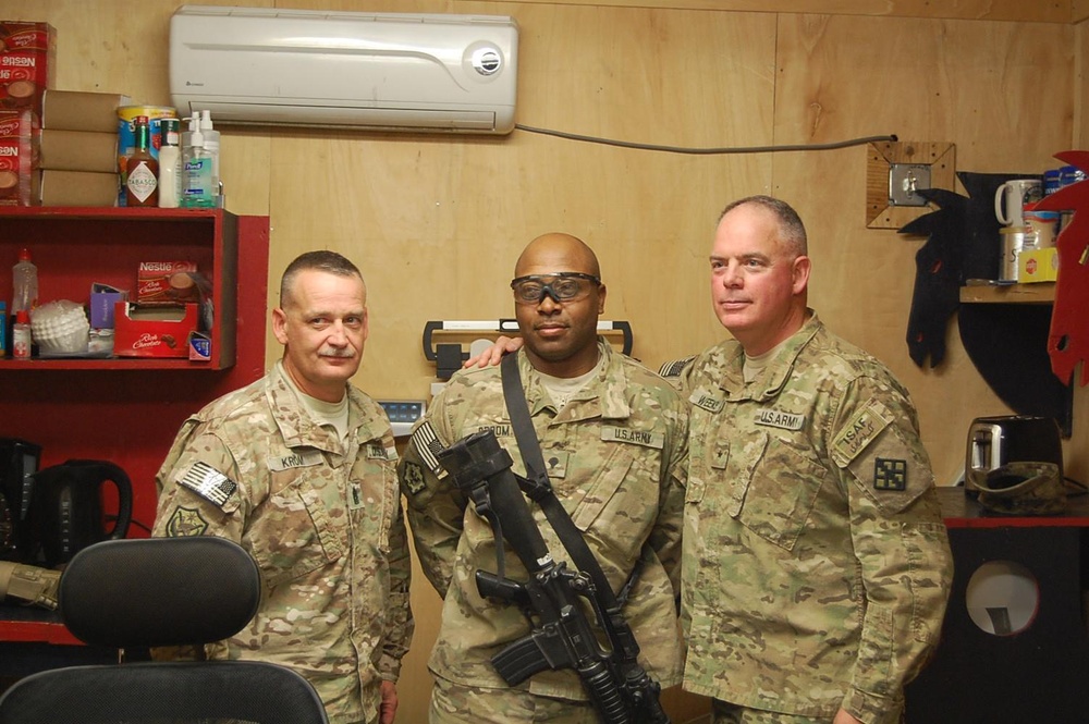 555th Brigade Command Team visits FOB Shank