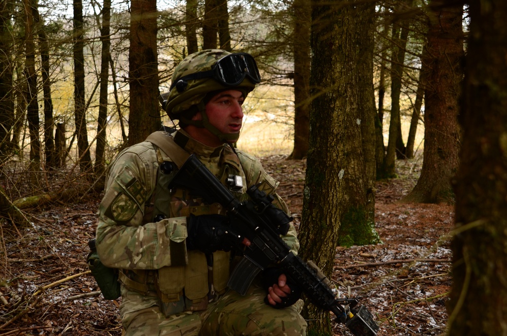 Georgian Regimental Combat Team mission rehearsal exercise