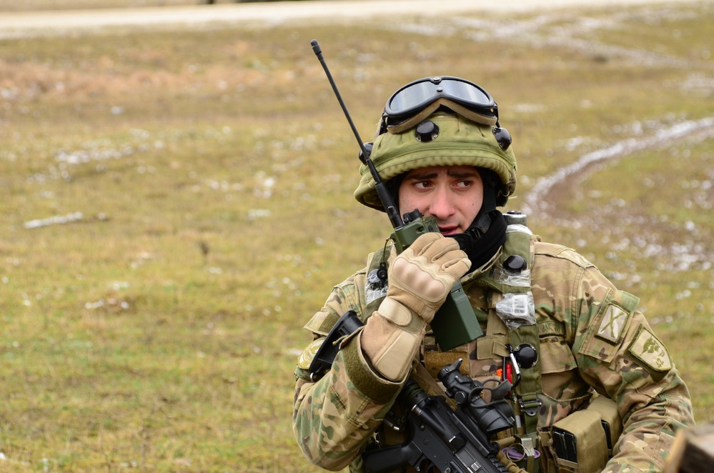 Georgian Regimental Combat Team mission rehearsal exercise