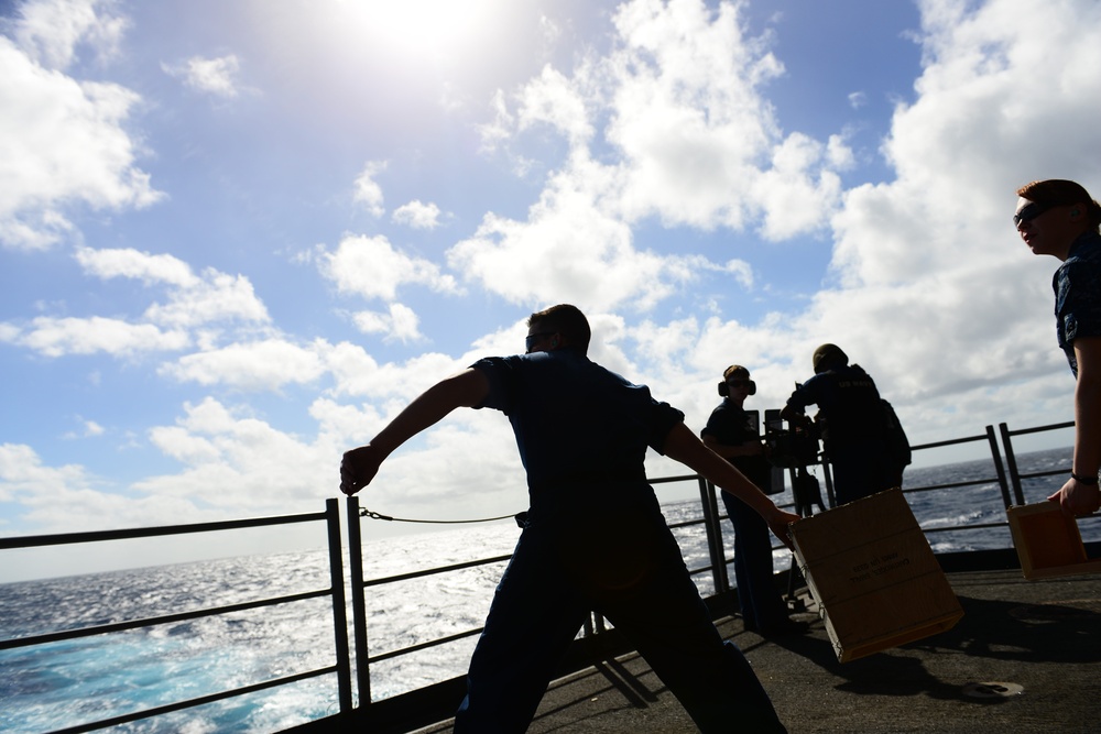 USS George HW Bush conducts training, carrier qualifications