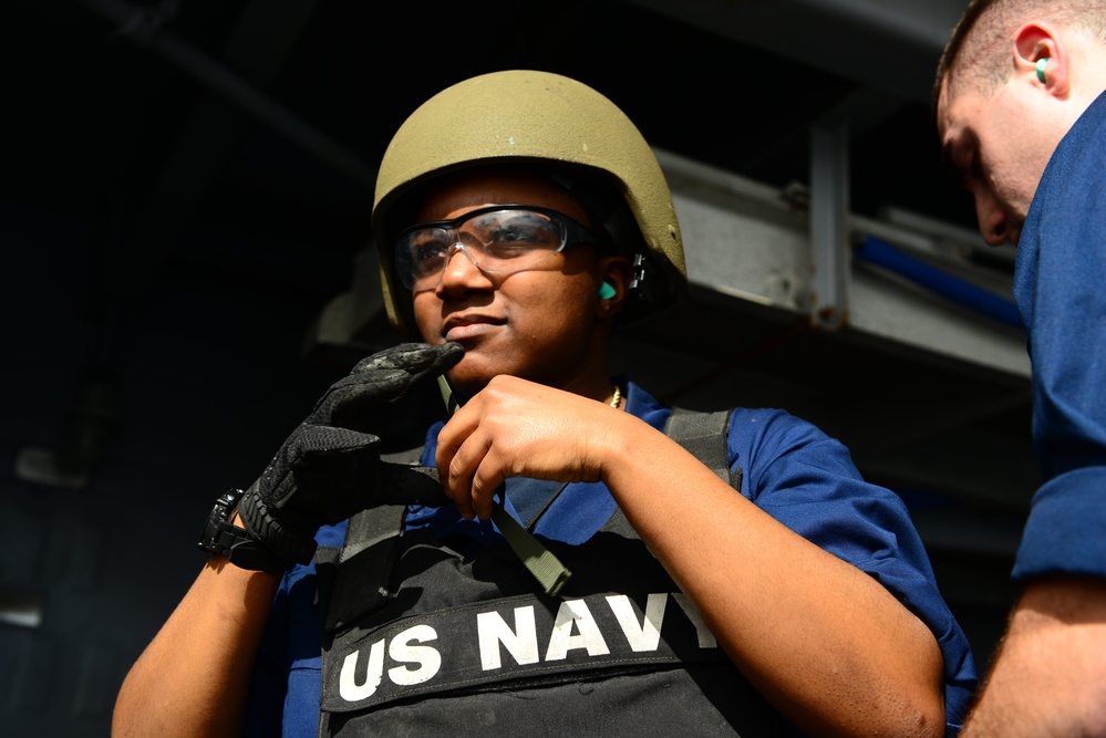 USS George HW Bush conducts training, carrier qualifications