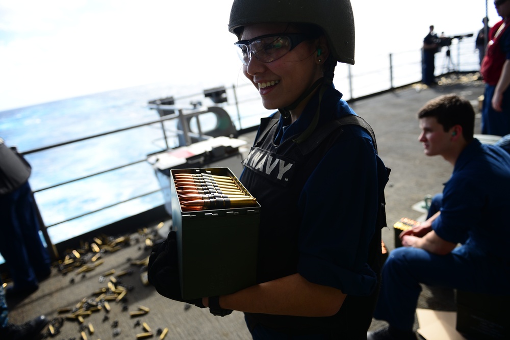 USS George HW Bush conducts training, carrier qualifications