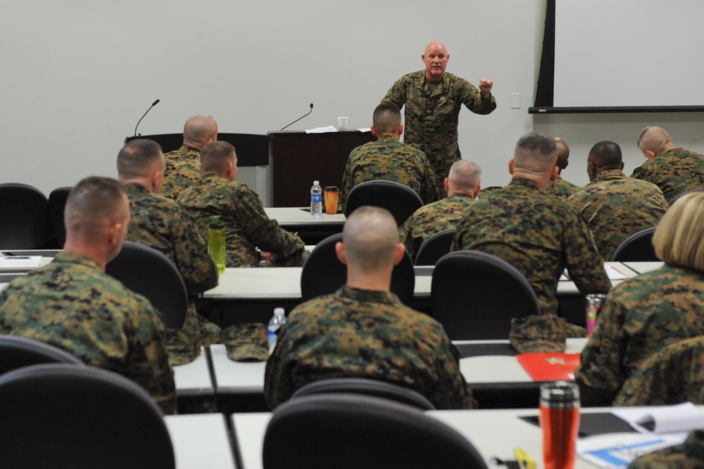 Sgt. Maj. of the Marine Corps helps train sergeant majors