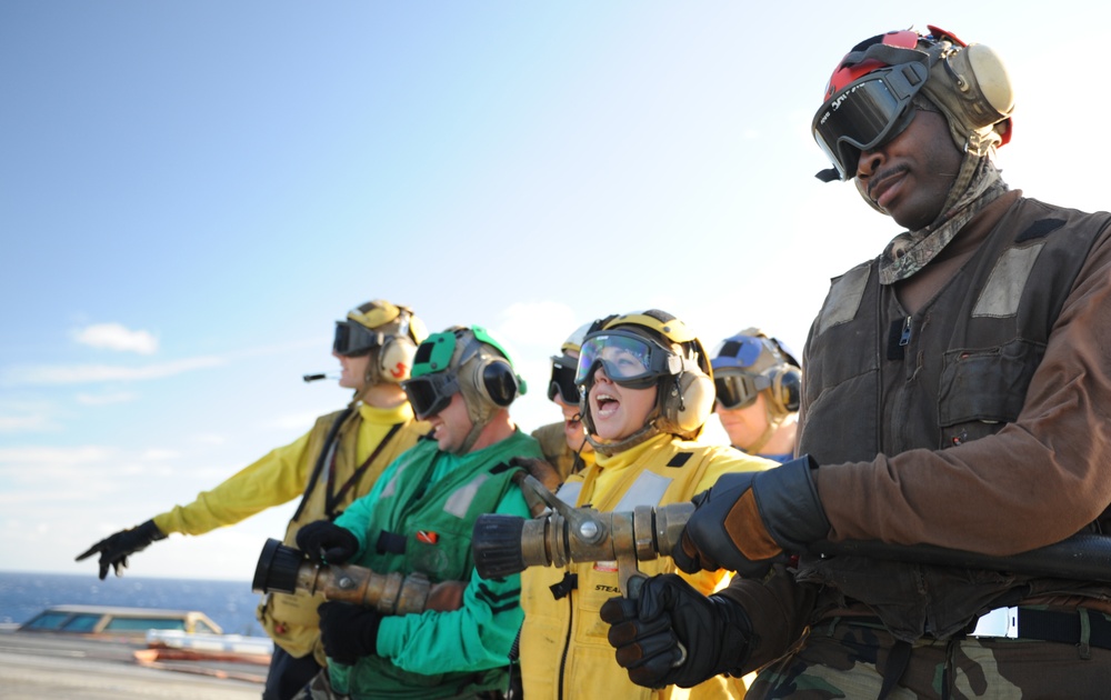 USS George HW Bush conducts carrier qualifications