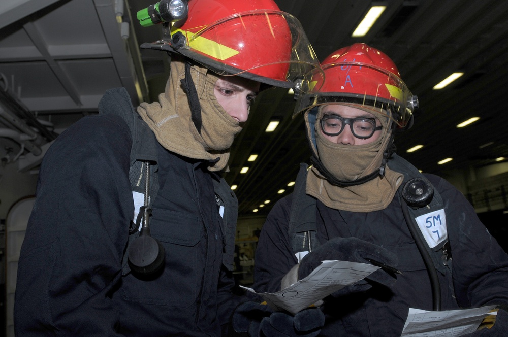 USS Kearsarge general quarters drill