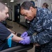 USS Wasp sailor gets blood drawn