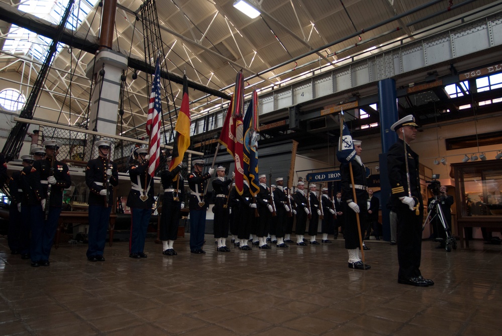 Welcoming ceremony inside the National Museum of the U.S. Navy