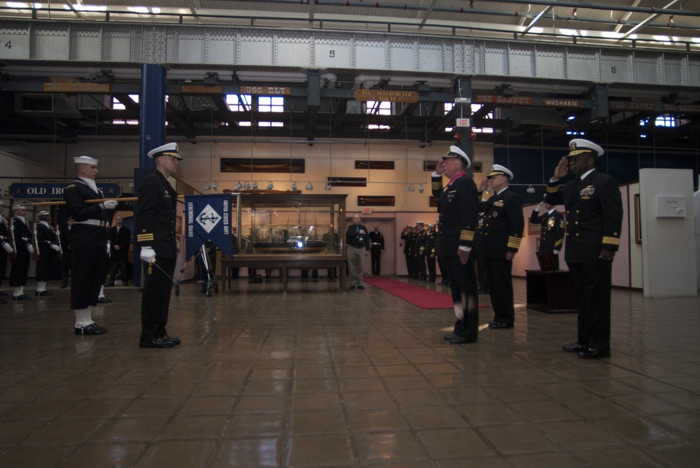 Welcoming ceremony inside the National Museum of the U.S. Navy
