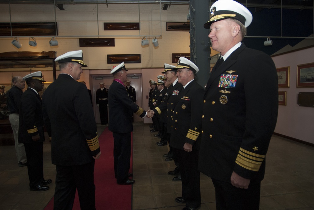 Welcoming ceremony inside the National Museum of the U.S. Navy