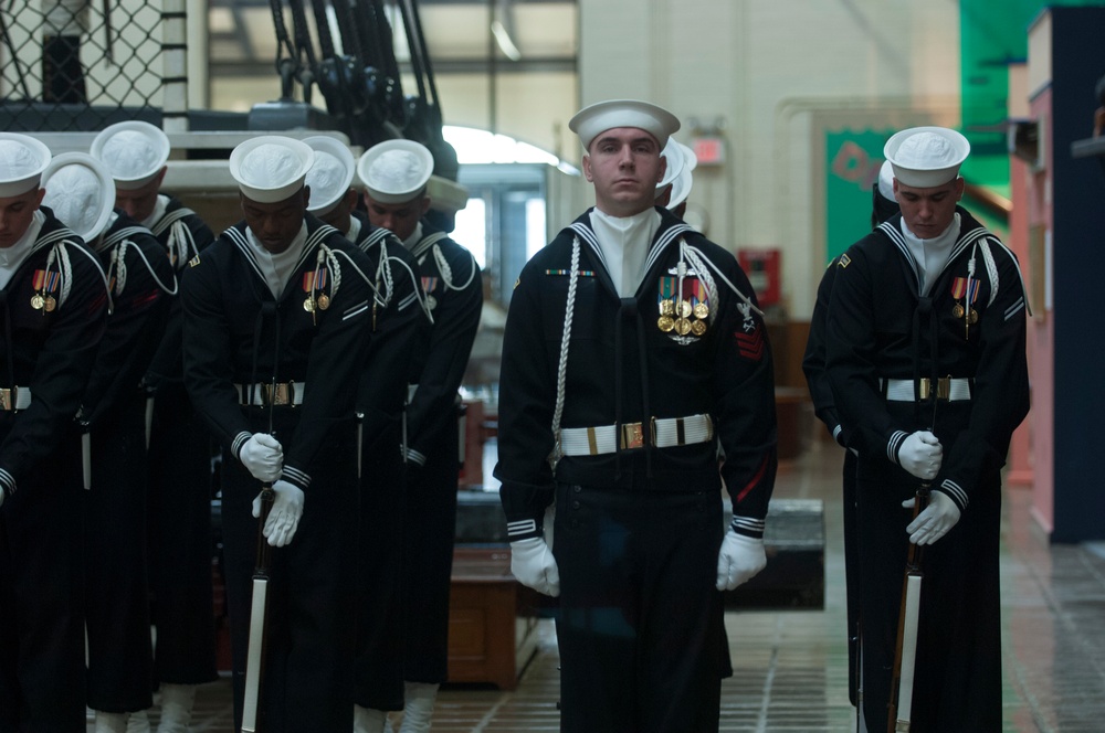 Welcoming ceremony inside the National Museum of the U.S. Navy