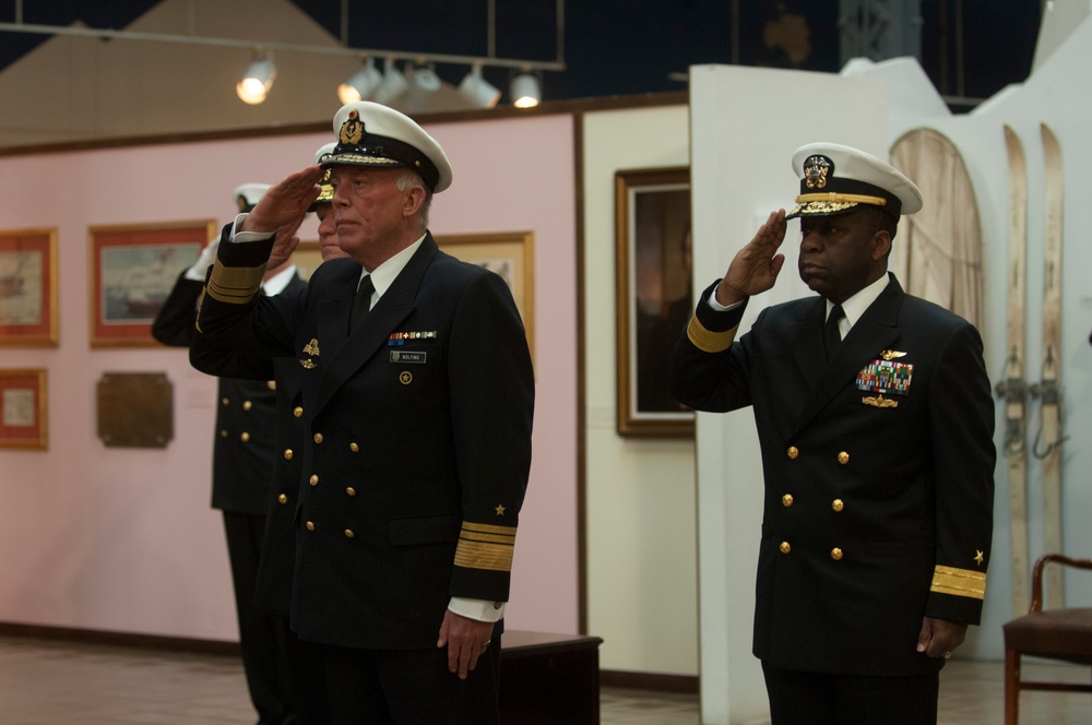 Welcoming ceremony inside the National Museum of the U.S. Navy