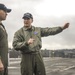 Officers training on flight deck procedures