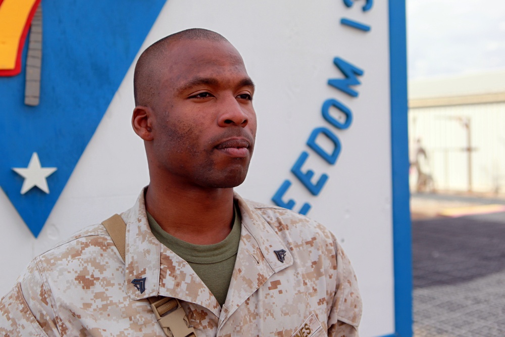 Detroit Marine honored to deploy, raise flag
