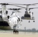 Marine CH-46E's refuel at Shaw Air Force Base