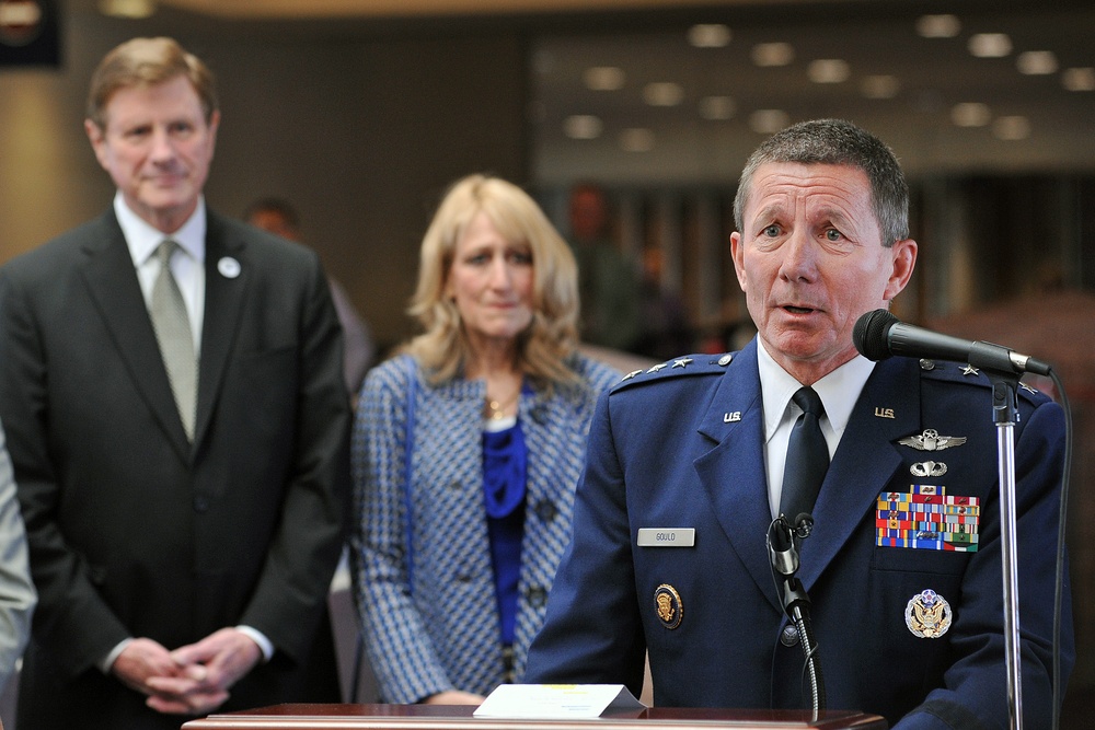 USAFA unveils visual display at Colorado Springs Airport