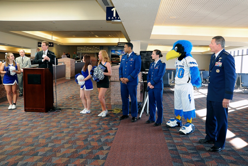 USAFA unveils visual display at Colorado Springs Airport