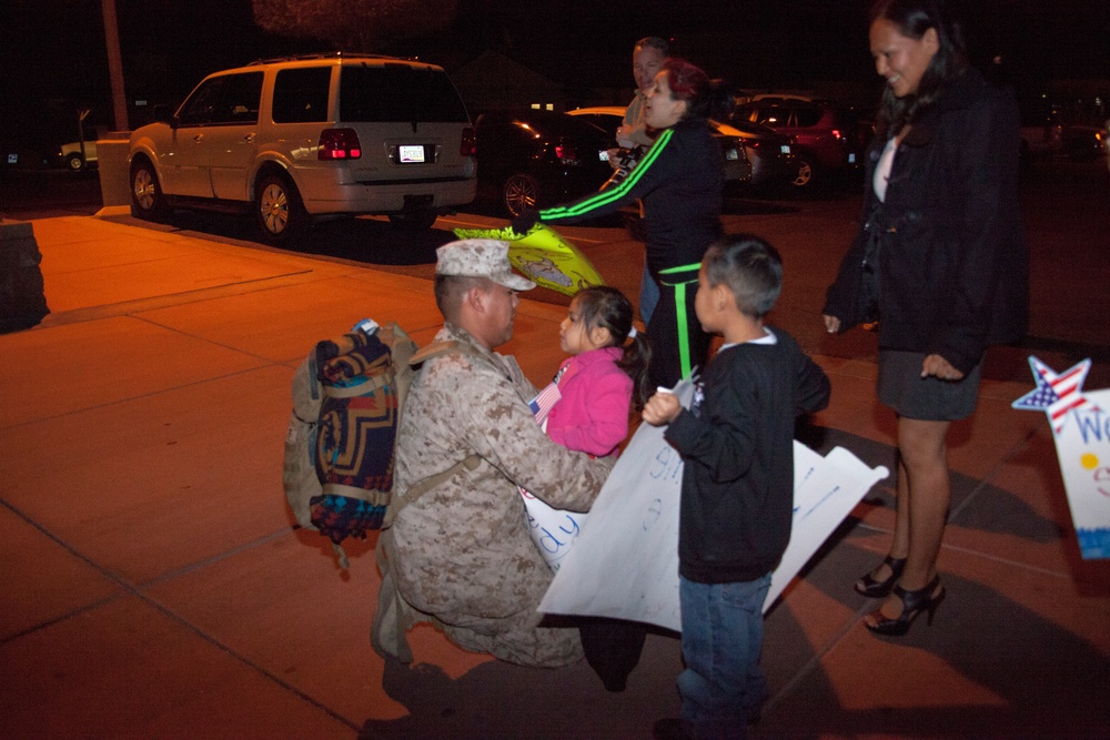 Marine Air Control Squadron 1 arrives home