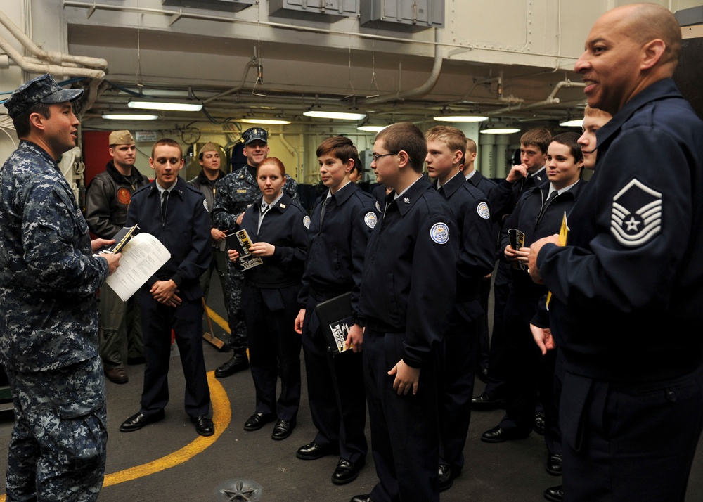 JROTC tour of Nimitz