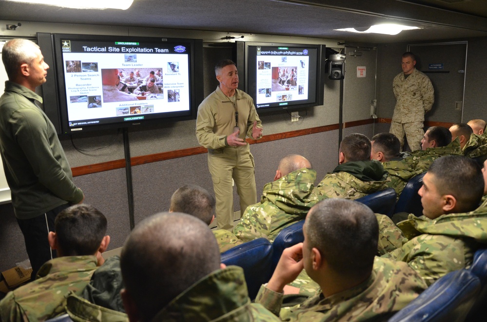 Georgian Regimental Combat Team mission rehearsal exercise