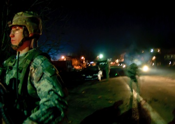 Kosovo force removes concrete barricades in Rudare