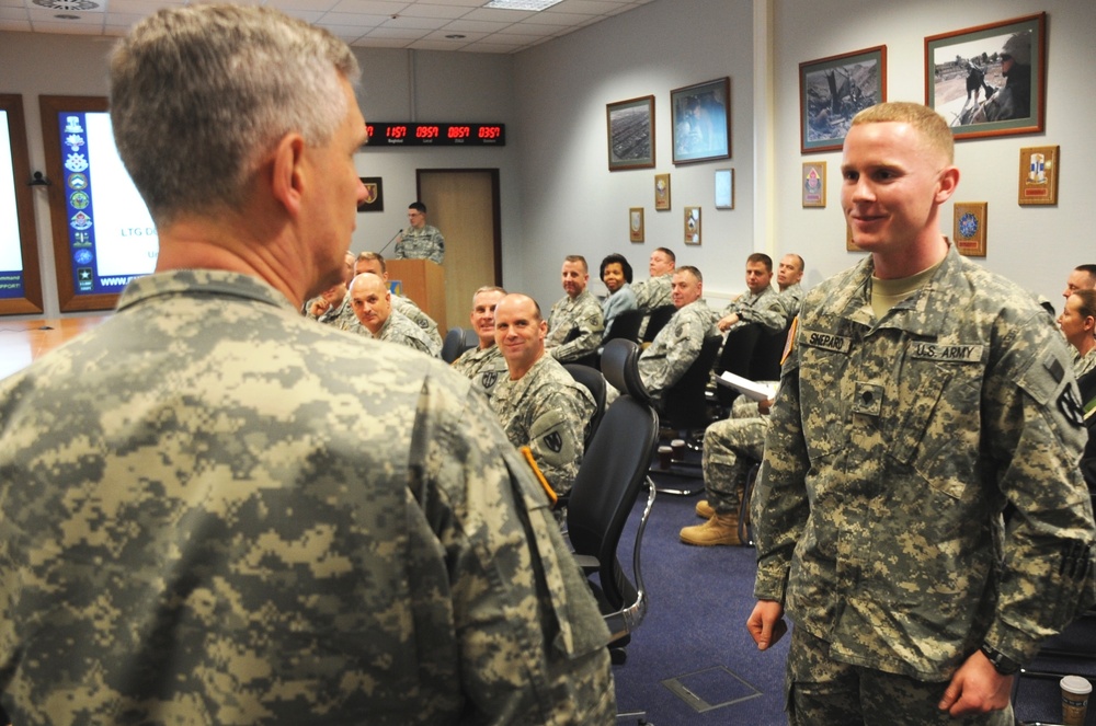 Greeting the ‘Best Warrior’