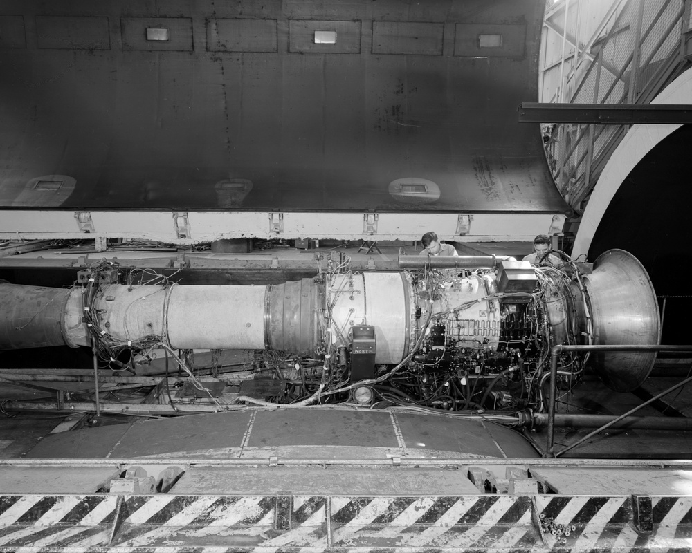 AVON RA-14 ENGINE IN THE ALTITUDE WIND TUNNEL AWT