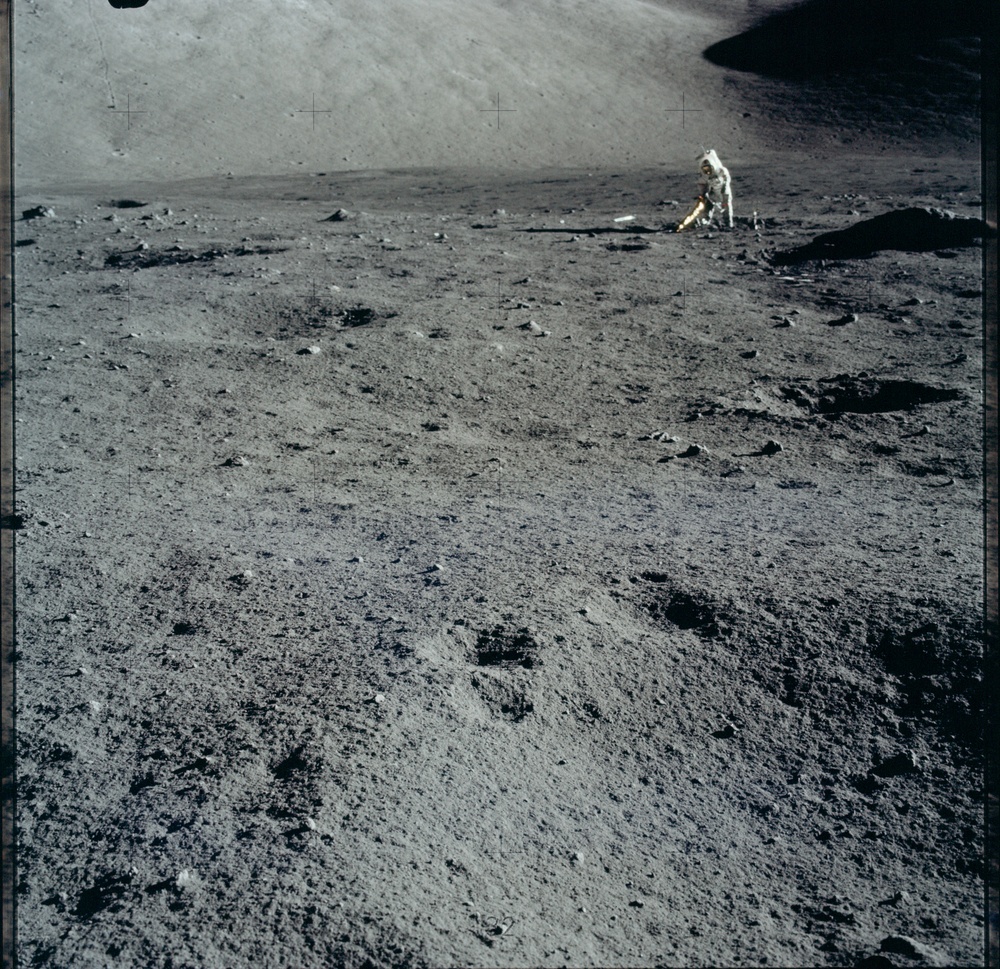 Apollo 17, ALSEP Panarama during EVA 1 with Cernan in view