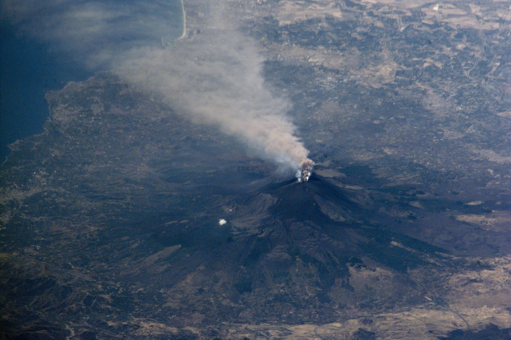 Mt. Etna, Sicily taken by the Expedition Two crew