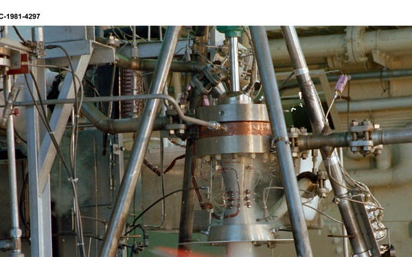 ROCKET ENGINE FIRINGS FOR THE LOX LIQUID OXYGEN COOLED CHAMBER PROGRAM