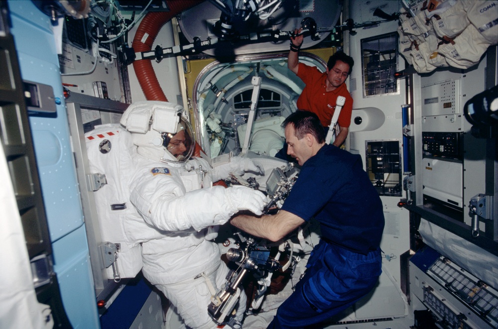 DVIDS - Images - STS-110 MS Ross during EVA Pre-breathe in Quest ...
