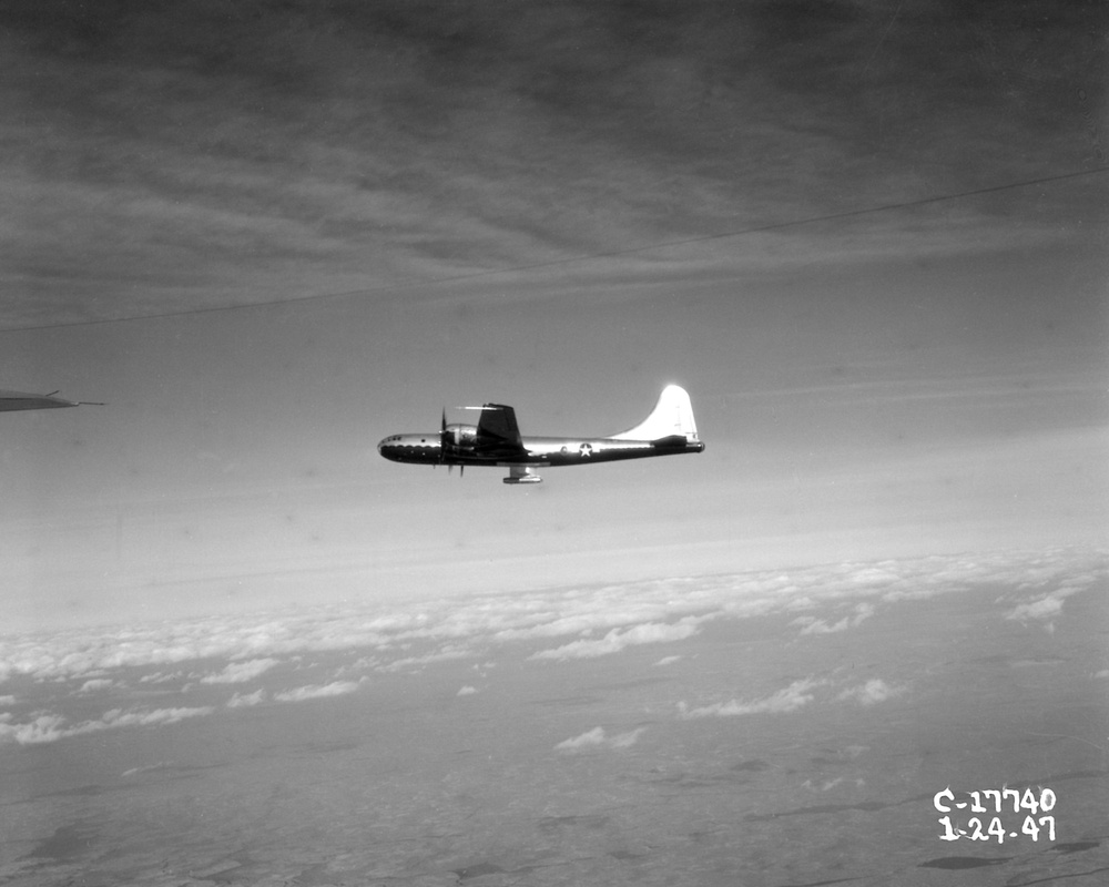 B-29 AIRPLANE WITH RAM JET FLIGHT TEST