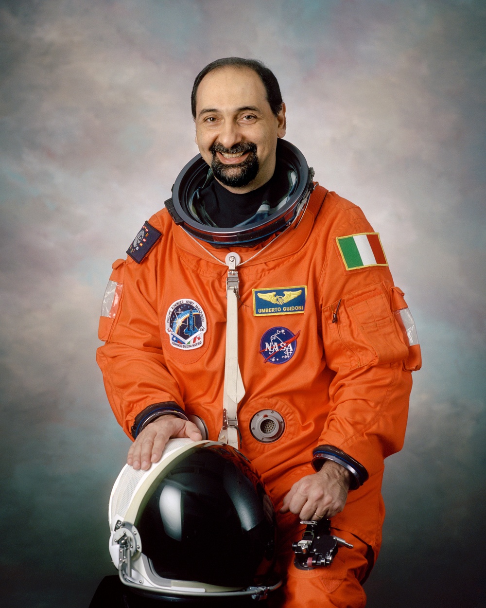 Photographic view of Umberto Guidoni, STS-100 Mission Specialist