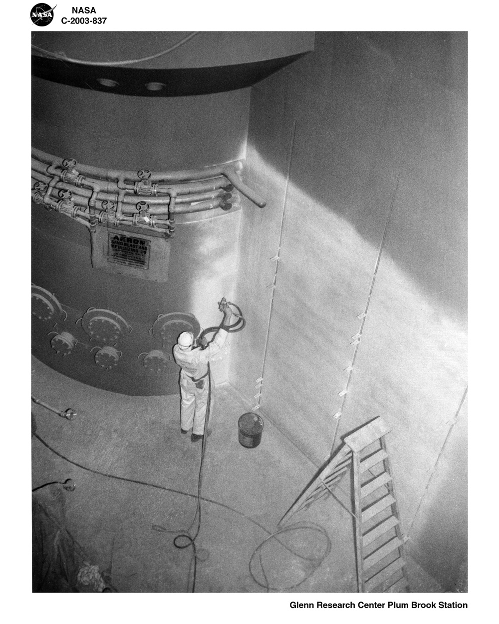 QUANDRANT WALL BEING PAINTED AT THE REACTOR FACILITY - c1956-60