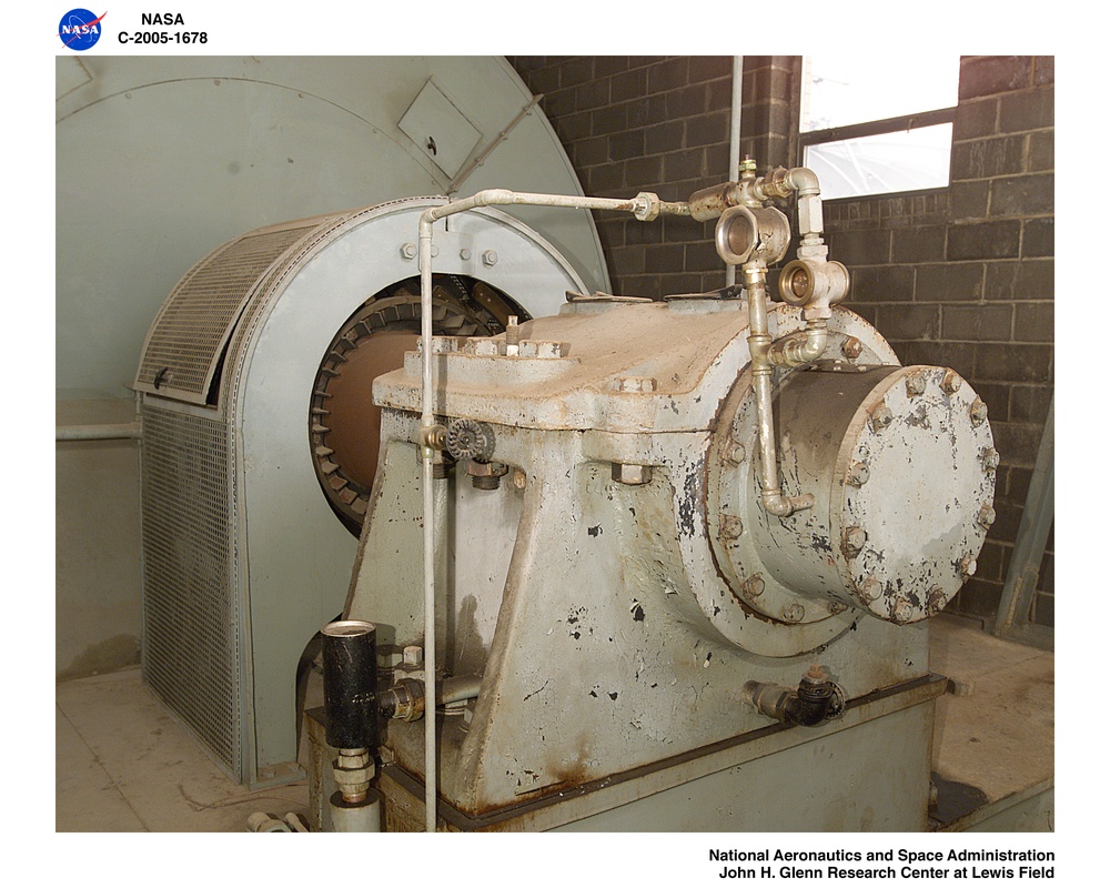 Altitude Wind Tunnel (AWT) photographic documentation prior to deconstruction - Interior view showing drive motor