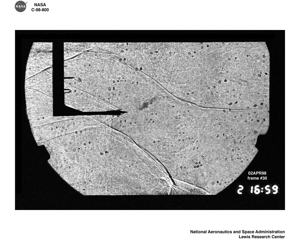 APRIL 9 1998 MACH 2 - 1.65 AIR INJECTION FROM FLOOR SITE WITH VARIOUS 25 DEGREE MINIATURE WEDGE PROBE LOCATIONS 5 TO 5.5 INCHES INTO MACH 4.3 - 4.4 FLOW