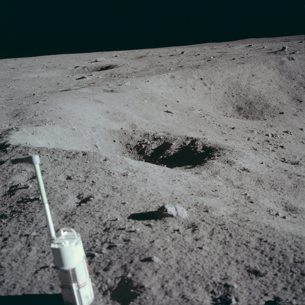Apollo 11 Mission image - Lunar surface and horizon