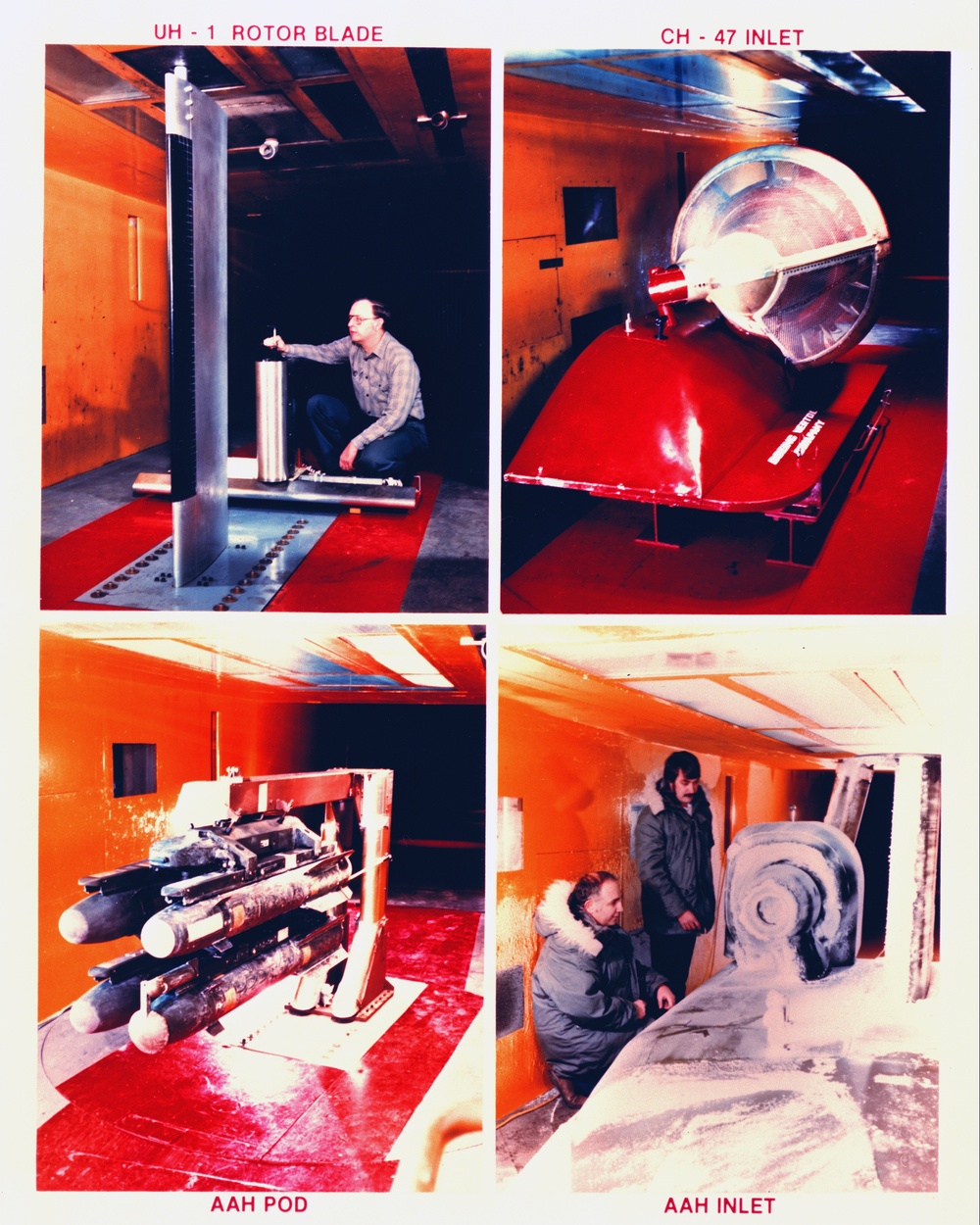 ICING TUNNEL - VH-1 ROTOR BLADE - CH 47 INLET - AAH POD - AAH INLET