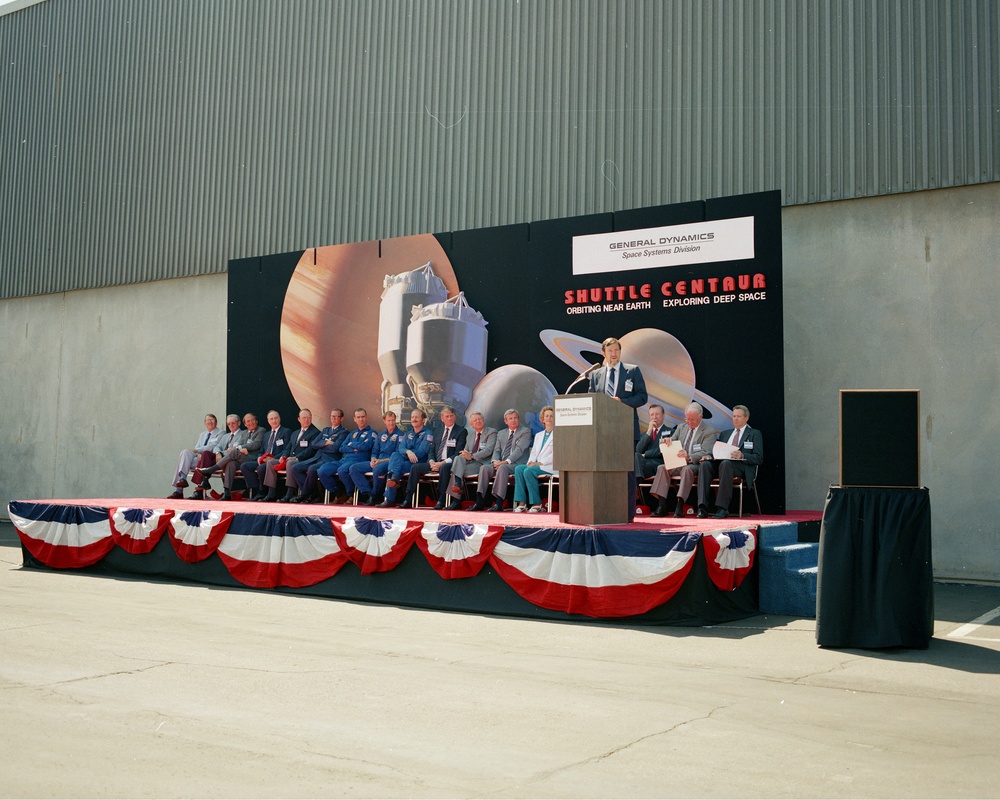 SHUTTLE CENTAUR ROLLOUT CEREMONY G.D.C. SAN DIEGO