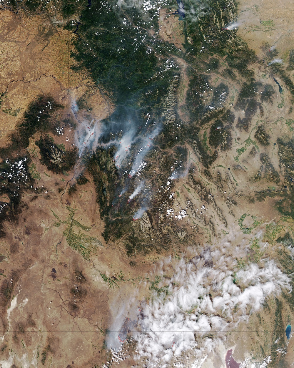 Fires along the Salmon River, Idaho: Image of the Day