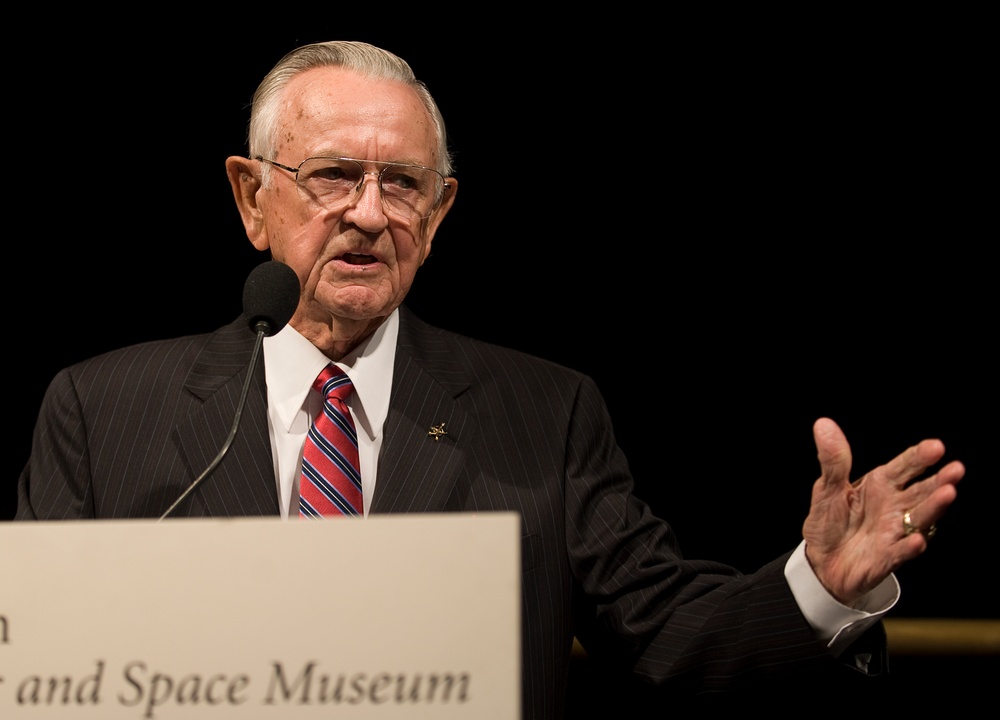 Glenn Lecture With Crew of Apollo 11