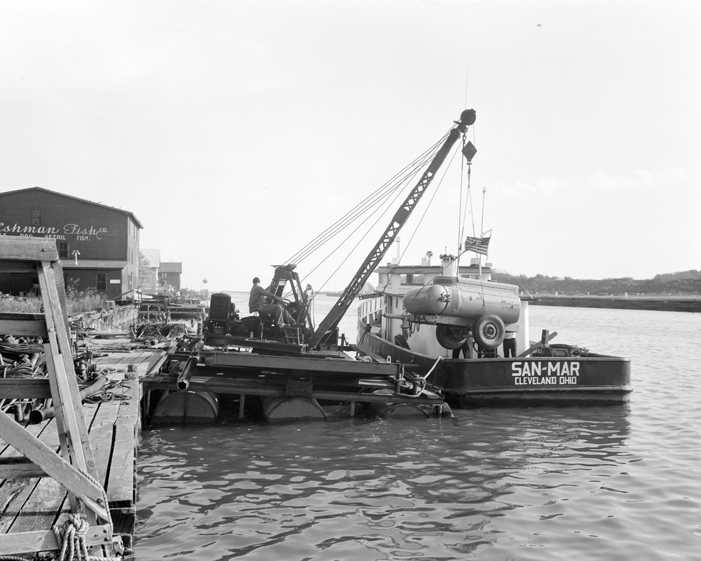 DIVING RIG AT HURON AT NASA PLUM BROOK STATION SANDUSKY OHIO AND NEW CRIB COVER