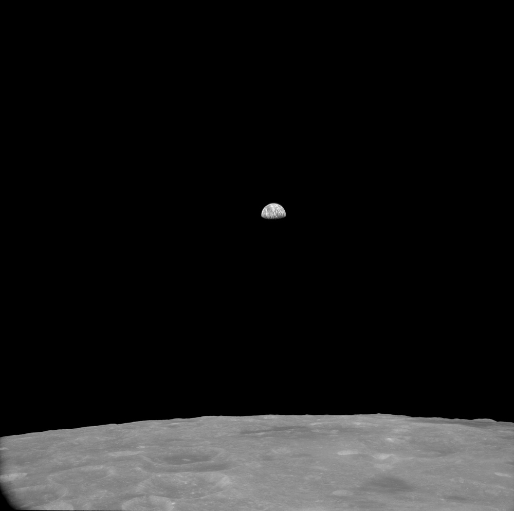 Apollo 11 Mission image - View of Moon,Craters Gilbert M and Schubert F
