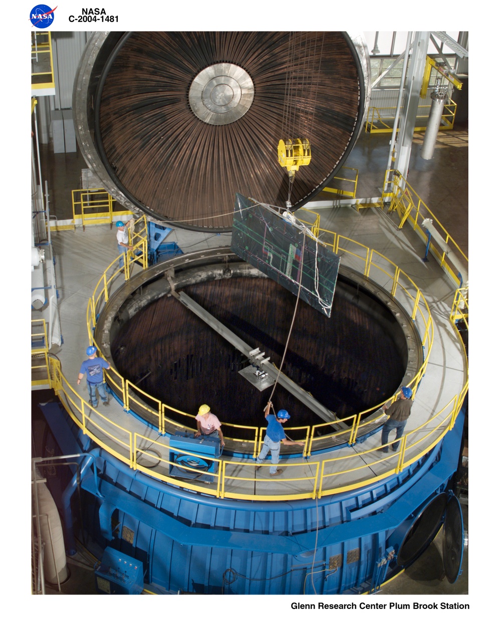 Solar array arc jet plume interaction test at B-2 facility at Plum Brook Station ( PB )