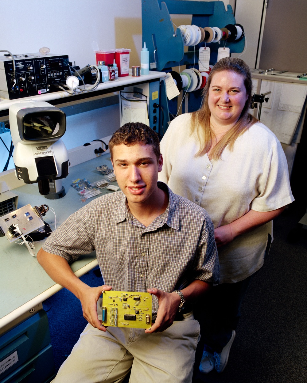 SHARP and TAMS with the mentors at workstations