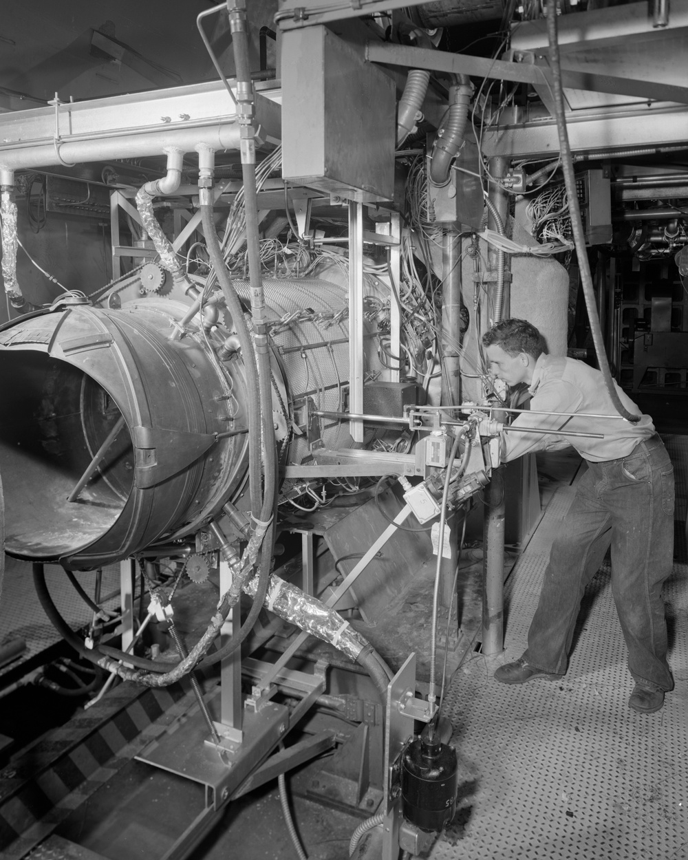 AFTERBURNER SETUP SHOWING COMPLETE INSTALLATION AND CONTROL PANEL