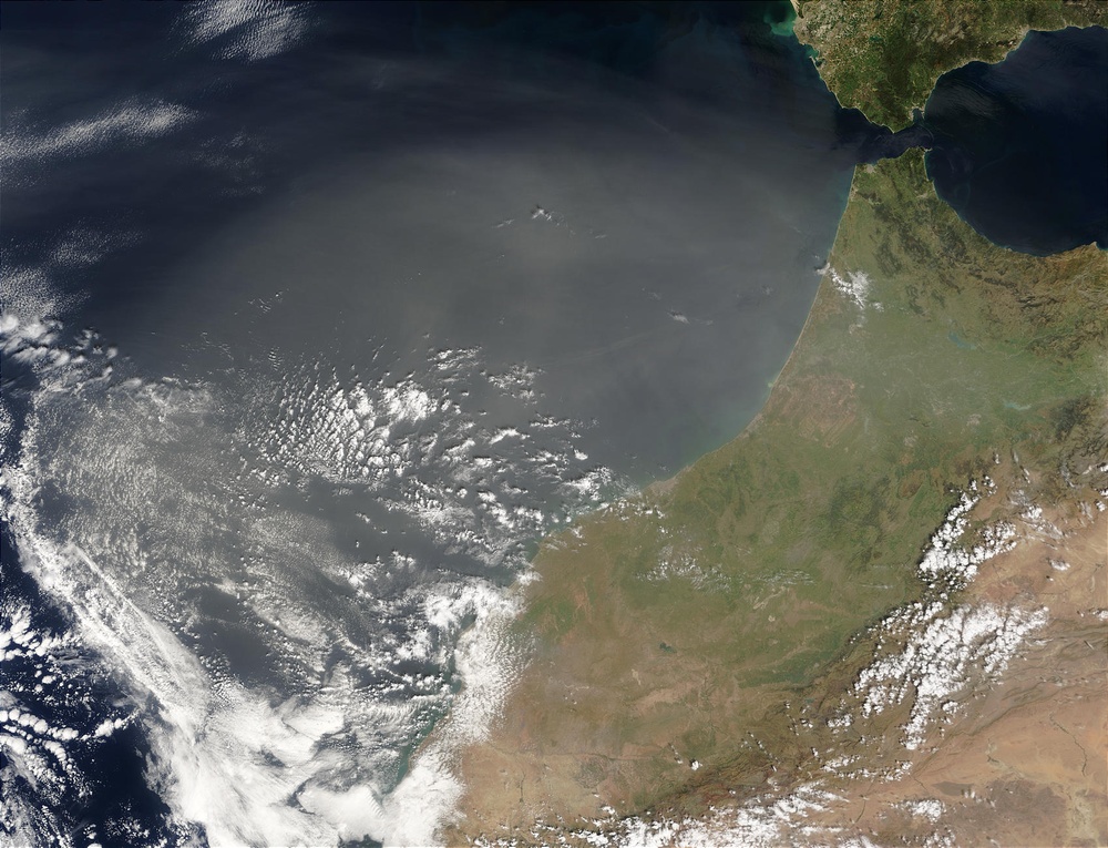 Dust Storm over Morocco: Natural Hazards