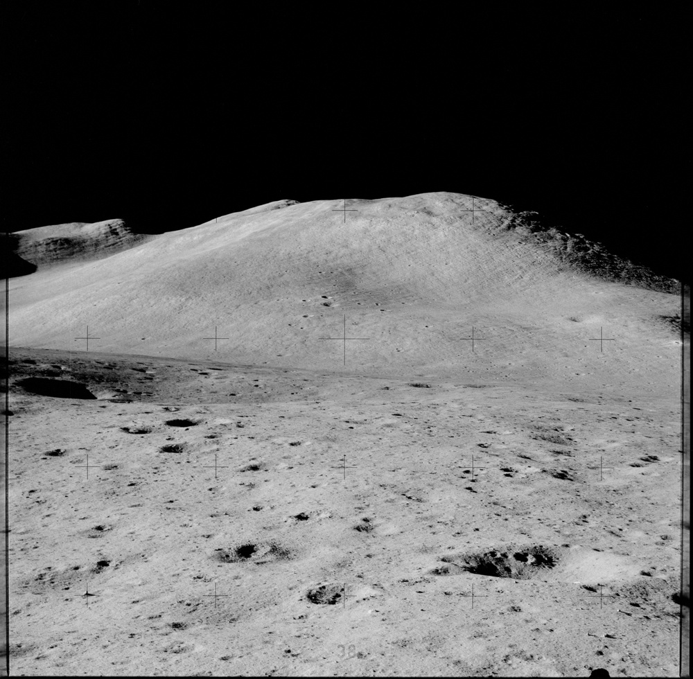 Apollo 15 Mission image - Panoramic view of Hadley Delta
