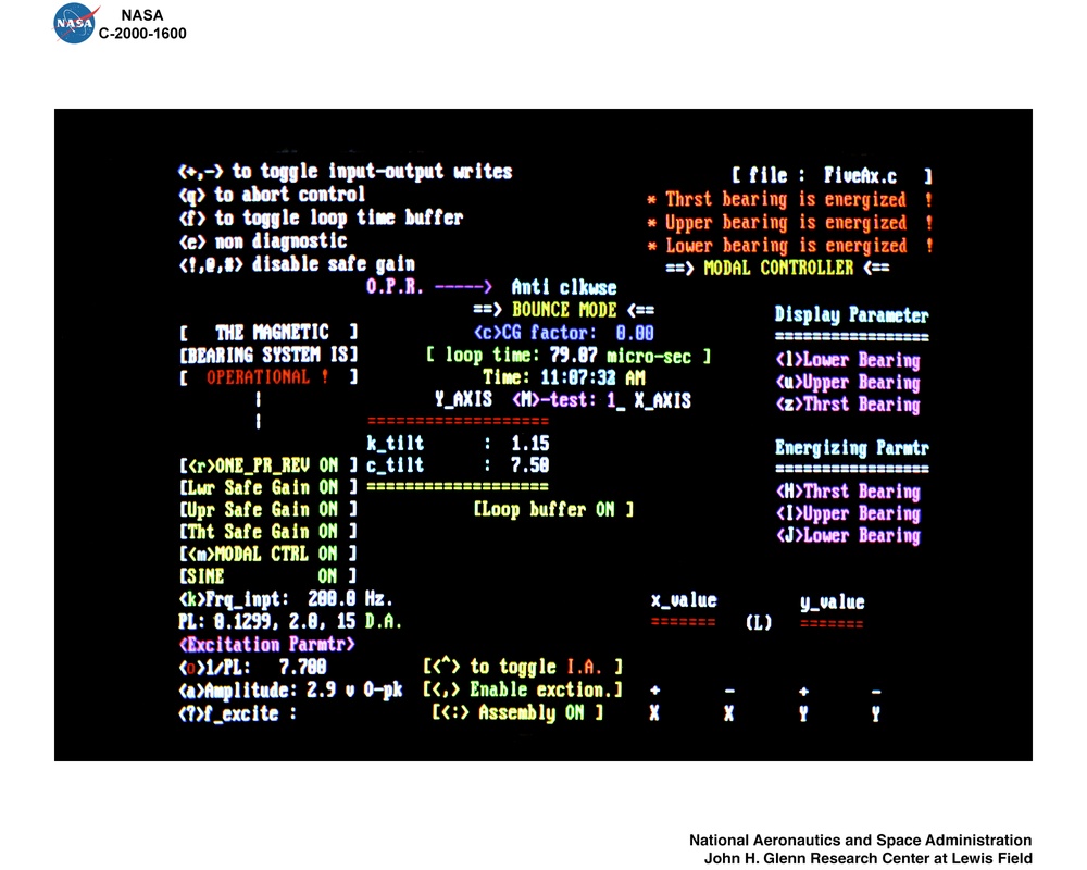 FIVE AXIS THREE MAGNETIC BEARING CONTROL CODE
