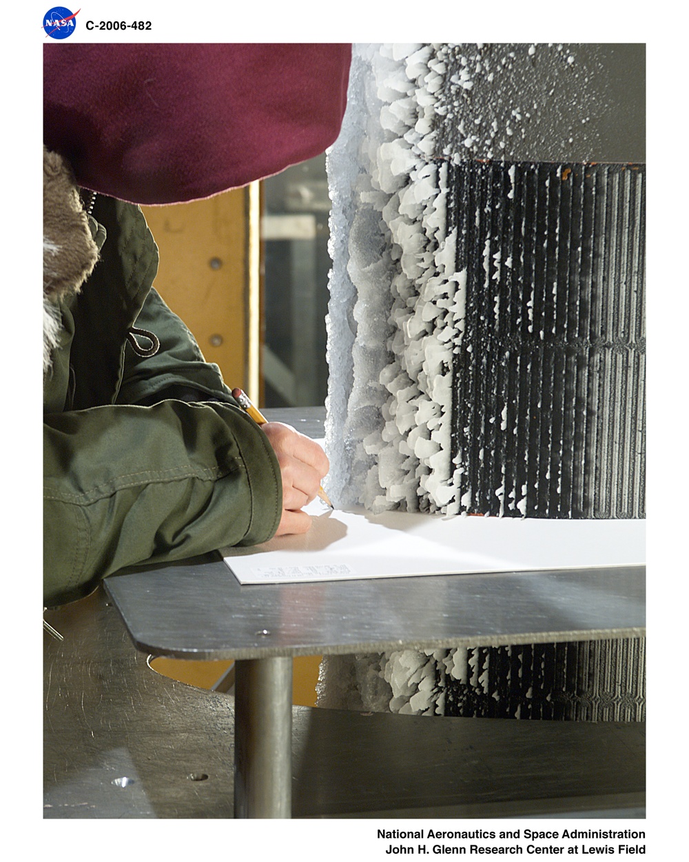 Super Large Droplet (SLD) icing test on a 36 foot cord Natural Laminar Flow wing shape