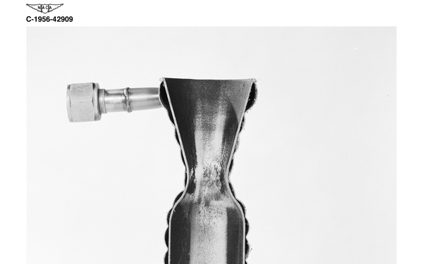 STRAIGHT IN VIEW OF 1000 POUND THRUST ROKIDE F COATED ROCKET ENGINE